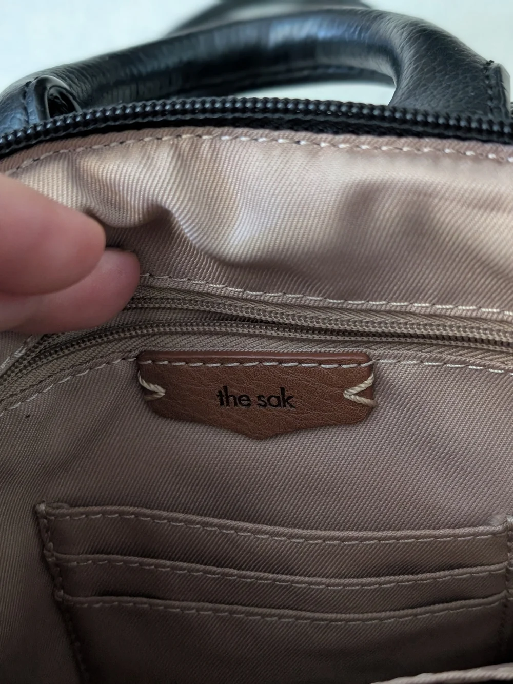 the sak Black Leather Convertible Backpack Crossbody
